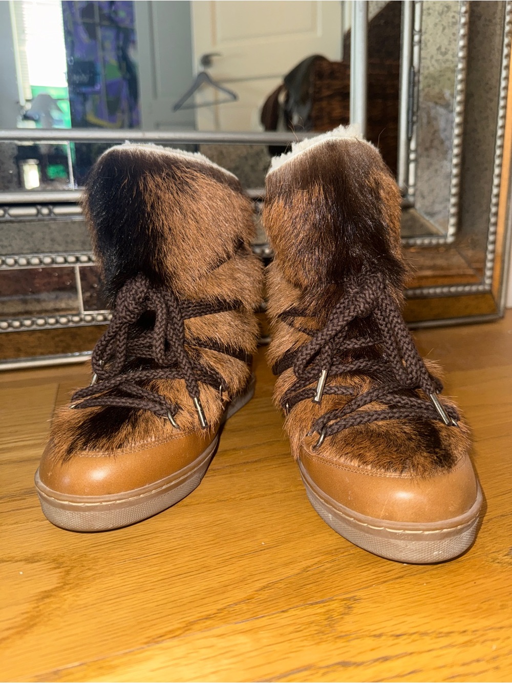 Luxe, rare Isabel Marant Knowles fur boots
